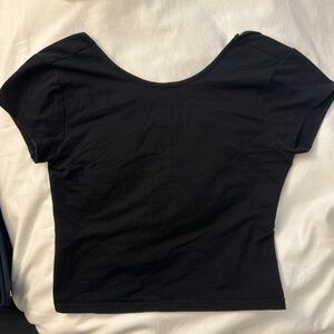Edikted Black Open Back Tee